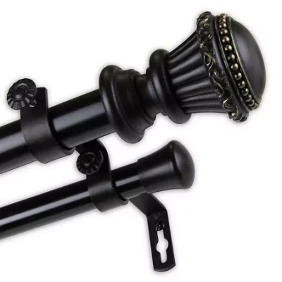 Rod Desyne Chance Double Curtain Rod In Black