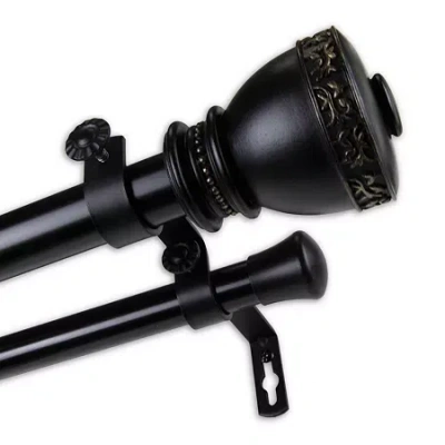 Rod Desyne Delaney Double Curtain Rod In Black