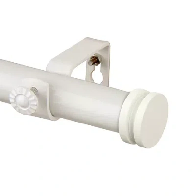 Rod Desyne Bun 1 In Adjustable Curtain Rod In White