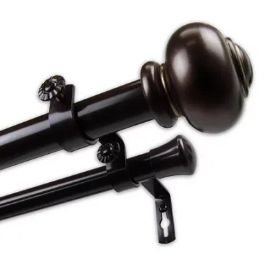 Rod Desyne Rotunda Double Curtain Rod In Brown