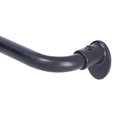 Sun Zero Blackout Wrap Around 5/8 In Adjustable Curtain Rod In Black