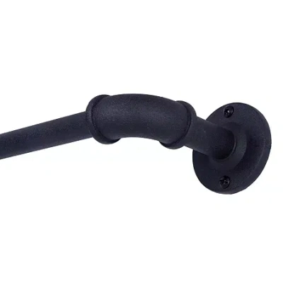 Sun Zero Room Darkening Bronn Industrial 3/4 In Curtain Rod In Black