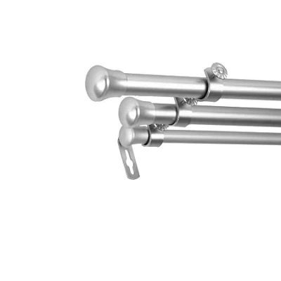Rod Desyne Standard Triple Curtain Rod In Silver