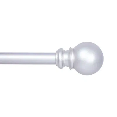 Kenney Bryce Ball 3/4 In Adjustable Curtain Rod In Silver