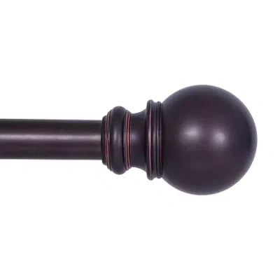 Kenney Bryce Ball 3/4 In Adjustable Curtain Rod In Brown