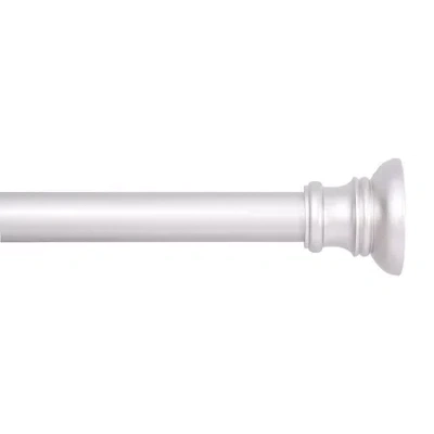 Kenney Twist & Fit 5/8 In Tension Curtain Rod In Silver