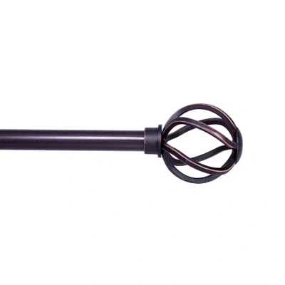 Kenney Cage 5/8 In Adjustable Curtain Rod In Brown