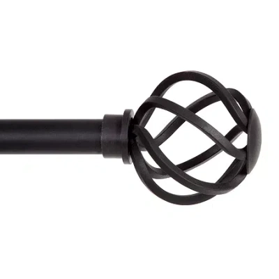 Kenney Cage Ball 5/8 In Adjustable Curtain Rod In Gray