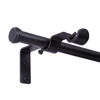 Kenney 5/8 Double Conversion Kit Curtain Rod In Black