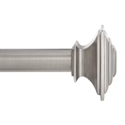 Kenney Jamestown 1 In Adjustable Curtain Rod In Gray