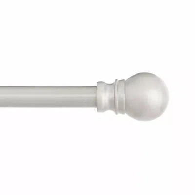 Kenney Davenport Petite Ball 1/2 In Adjustable Curtain Rod In Silver