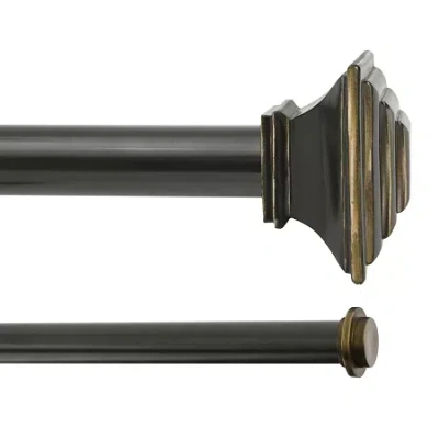 Kenney Danbury Double Curtain Rod In Brown