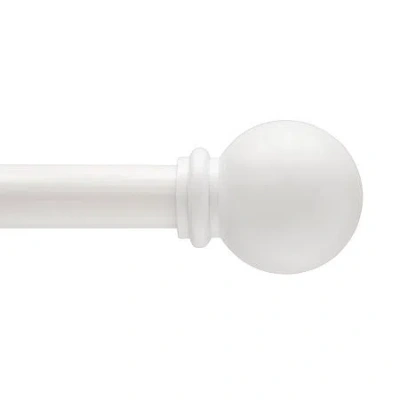 Kenney Alanis Ball 5/8 In Adjustable Curtain Rod In White