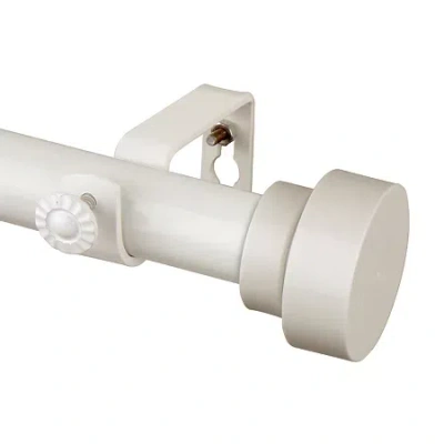 Rod Desyne Bonnet 1 In Adjustable Curtain Rod In White