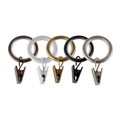 Rod Desyne 7/8in Noise-canceling 10-pc. Curtain Rings In Silver