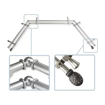 Rod Desyne Forest Bay Window Rod In Silver