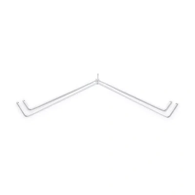 Rod Desyne Lockseam Corner Window Double Curtain Rod In White