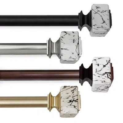 Rod Desyne Willis 1 In Adjustable Curtain Rod In Silver