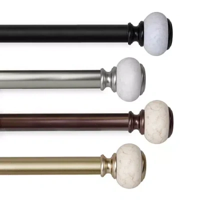 Rod Desyne Vernon 1 In Adjustable Curtain Rod In Brown