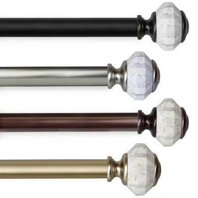 Rod Desyne Linden 1 In Adjustable Curtain Rod In Brown