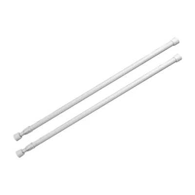 Rod Desyne 2pk 1/3" Round Tension Curtain Rod In White
