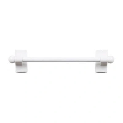Rod Desyne Self Adhesive 7/16 In Adjustable Curtain Rod In White