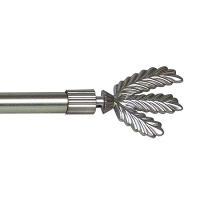 Rod Desyne Cactus 7/16 In Adjustable Curtain Rod In Silver