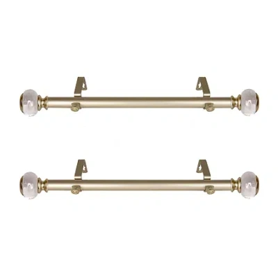 Rod Desyne Ironwood 1 In Adjustable Side Curtain Rod In Yellow