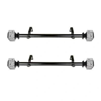 Rod Desyne Willis 1 In Adjustable Side Curtain Rod In Black