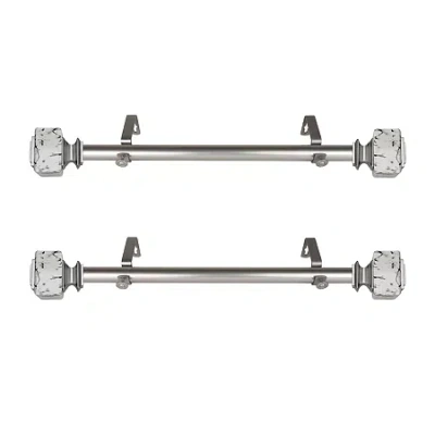 Rod Desyne Willis 1 In Adjustable Side Curtain Rod In Silver