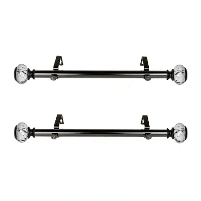 Rod Desyne Kelly 1 In Adjustable Side Curtain Rod In Black