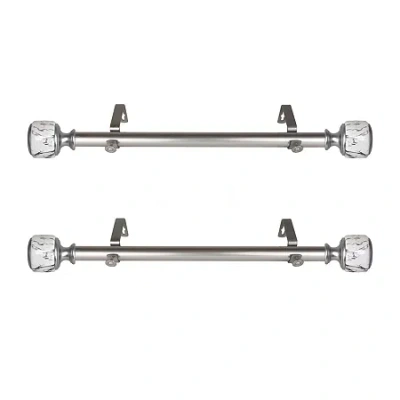 Rod Desyne Josephine 1 In Adjustable Side Curtain Rod In Silver