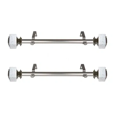 Rod Desyne Estelle 1 In Adjustable Side Curtain Rod In Silver