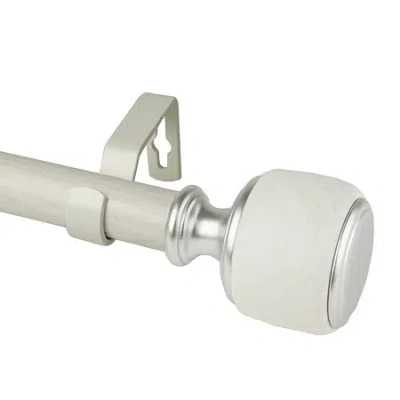 Rod Desyne Josephine 1 In Adjustable Curtain Rod In White