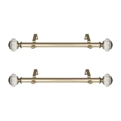 Rod Desyne Linden 1 In Adjustable Side Curtain Rod In Yellow