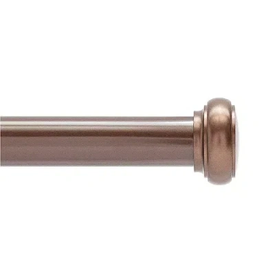 Kenney Weaver Premium Decorative Window Curtain Rod 1 In Adjustable Curtain Rod In Brown