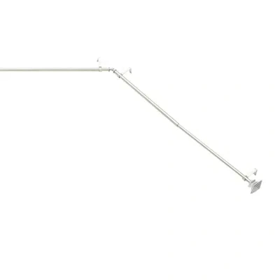 Kenney Mission Square Bay Window Rod In Silver