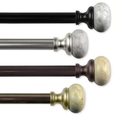 Rod Desyne Merlyn 3/4 In Adjustable Curtain Rod In Silver