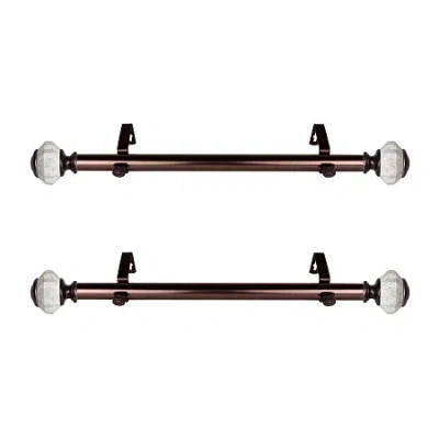 Rod Desyne Linden 1 In Adjustable Side Curtain Rod In Brown