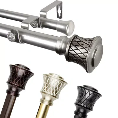 Rod Desyne Olympia Double Curtain Rod In Brown