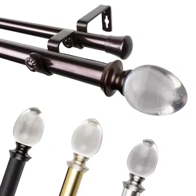 Rod Desyne Eileen Double Curtain Rod In Black