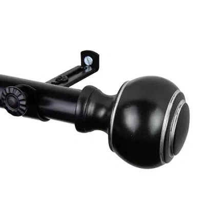 Rod Desyne Jaylin 3/4 In Adjustable Curtain Rod In Black