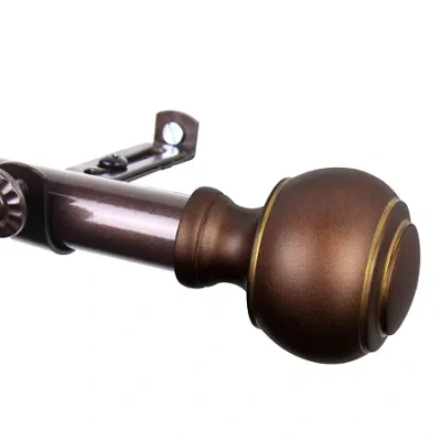 Rod Desyne Jaylin 3/4 In Adjustable Curtain Rod In Brown
