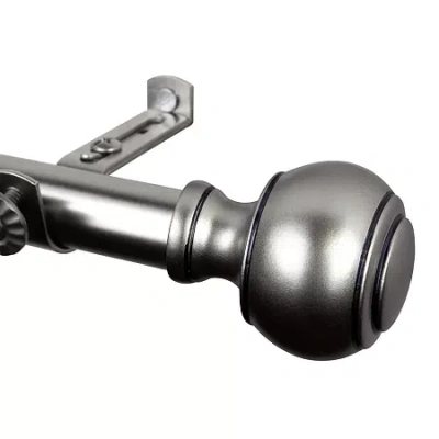 Rod Desyne Jaylin 3/4 In Adjustable Curtain Rod In Silver