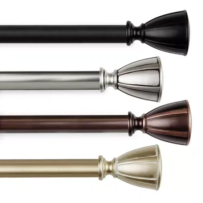 Rod Desyne Ayla 1 In Adjustable Curtain Rod In Brown