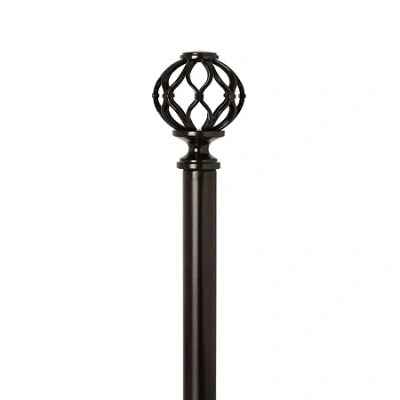Umbra Cage Ball 1 In Adjustable Curtain Rod In Brown