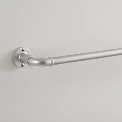 Eclipse Somerton 3/4 In Adjustable Curtain Rod In Silver