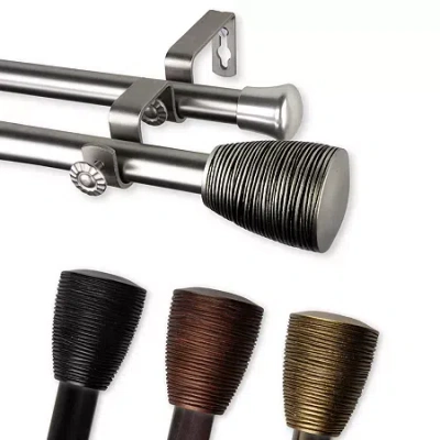 Rod Desyne Tarzan Double Curtain Rod In Brown