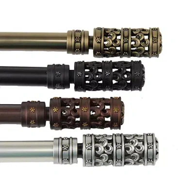 Rod Desyne Whirl 3/4 In Adjustable Curtain Rod In Brown