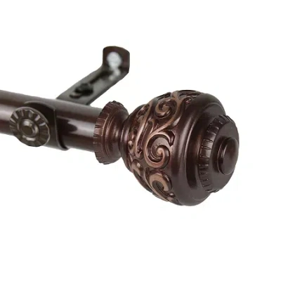 Rod Desyne Eleanor 3/4 In Adjustable Curtain Rod In Brown